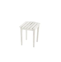 Jiallo White Solid Wood Side Table