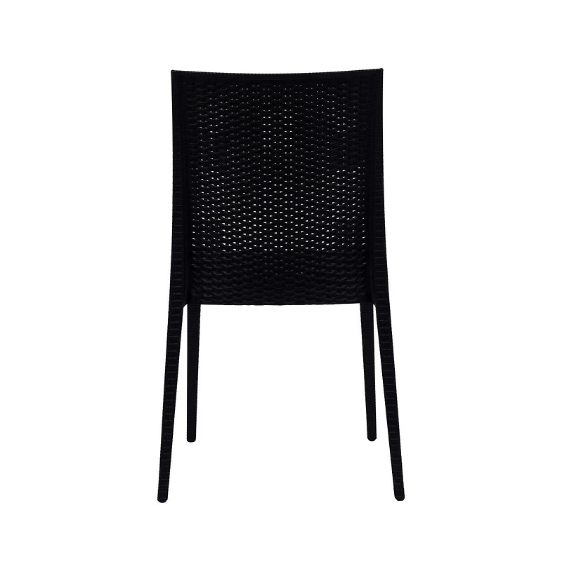 LeisureMod Mace Mid-Century 5-Piece Outdoor Dining Set