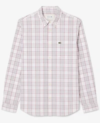 Lacoste Men's Slim Fit Stretch Plaid Shirt