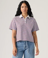Levi's Women's Cotton Aries Rugby Polo Top