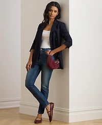 Lauren Ralph Women's High-Rise Straight Ankle Jeans
