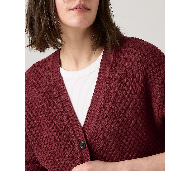Levi's Women's Snowflake Long Sleeve Cardigan Sweater