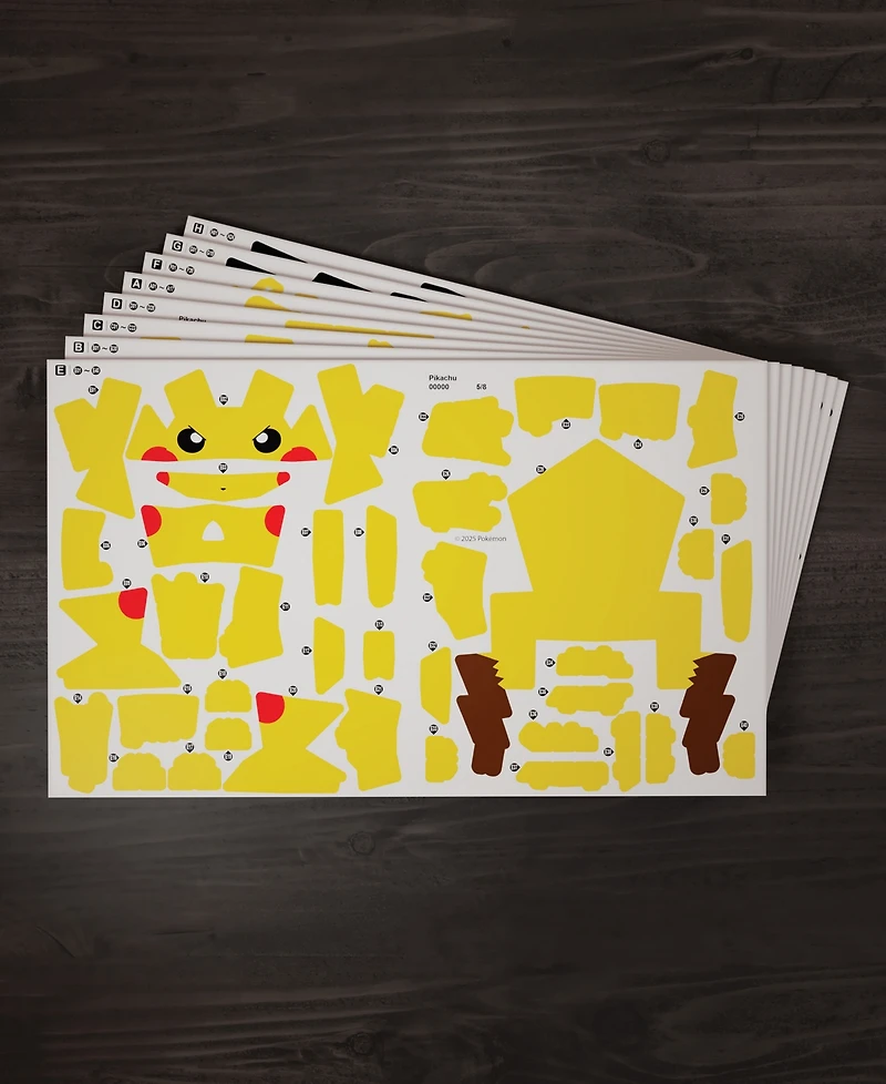 Pokemon Pikachu 3D Model Kit Kanto Starter Collection, 201 Pieces