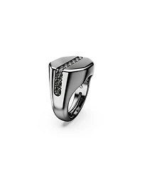 Swarovski Dextera Black Ruthenium Plated Octagon Ring