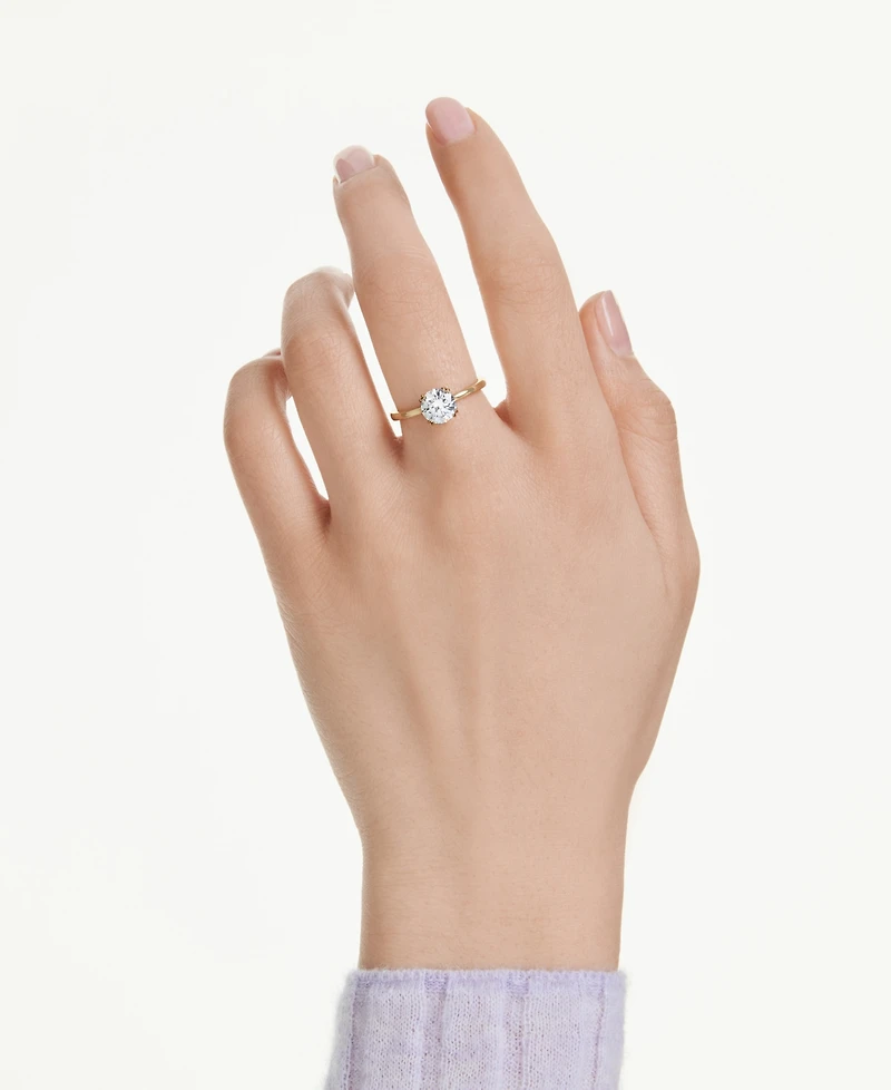 Swarovski Stilla Attract Cocktail Gold-Tone Plated Ring