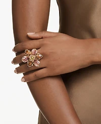 Swarovski Idyllia Multicolored Gold-Tone Plated Motif Ring