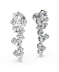 Swarovski Constella Rhodium Plated Drop Earrings