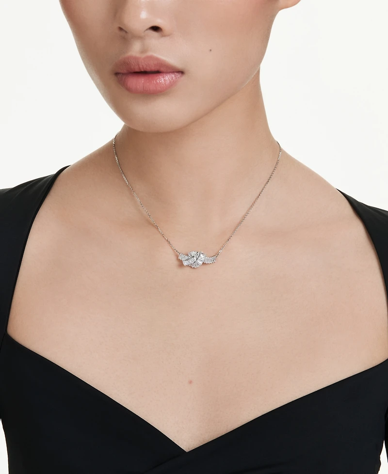 Swarovski Matrix Rhodium Plated Pendant Necklace