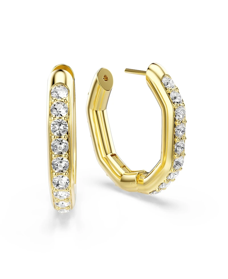 Swarovski Dextera Rhodium Plated Hoop Earrings
