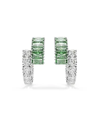 Swarovski Matrix Rhodium Plated Hoop Earrings