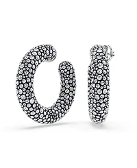 Swarovski Sublima Rhodium Plated Hoop Earrings