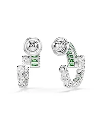 Swarovski Matrix Rhodium Plated Hoop Earrings