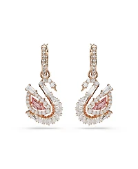 Swarovski Swan Pink Drop Earrings