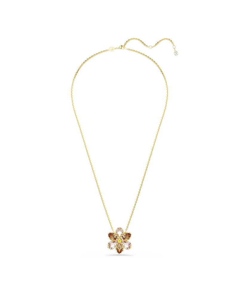Swarovski Idyllia Gold-Tone Plated Brooch and Pendant Necklace