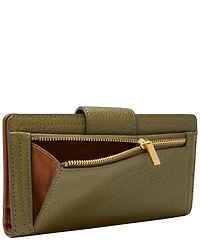 Fossil Logan Leather Rfid Tab Clutch Wallet