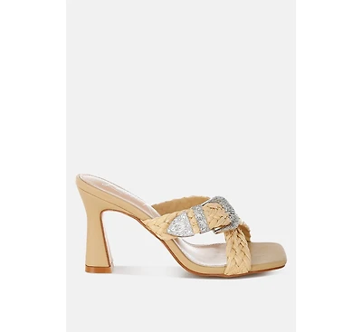 Nimaya Braided Criss-Cross Strap Sandals Women