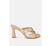 Nimaya Braided Criss-Cross Strap Sandals Women