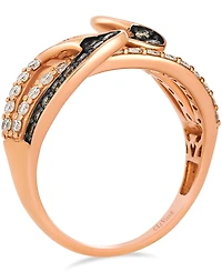 Le Vian Vanilla Diamond ( 0.53 ct. t.w.) and Chocolate Diamond (0.29 ct. t.w.) Ring in 14K Strawberry Gold