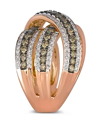 Le Vian Chocolate Diamond (1.53 ct. t.w.) and Vanilla Diamond (.75 ct. t.w.) Ring in 14K Strawberry Gold