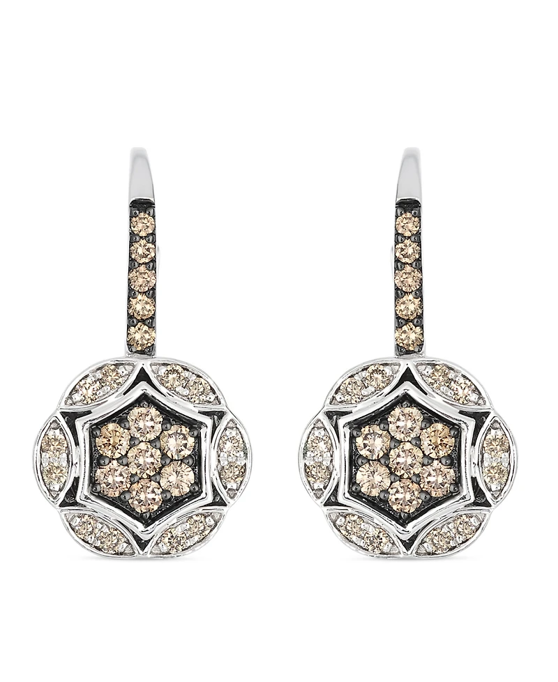 Le Vian Chocolate Diamond (0.41 ct. t.w.) and Nude Diamond (0.17 ct ct. t.w.) Earrings in 14K Vanilla Gold