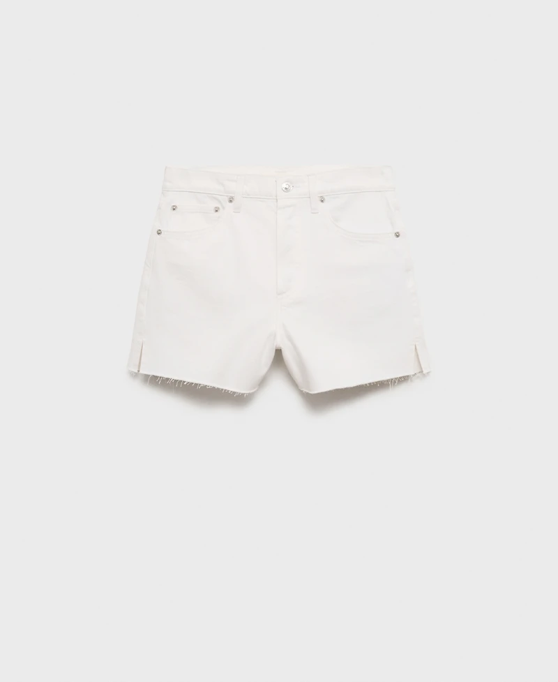 Mango Women's Frayed Hem Denim Shorts