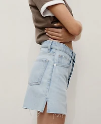 Mango Women's Frayed Hem Denim Shorts