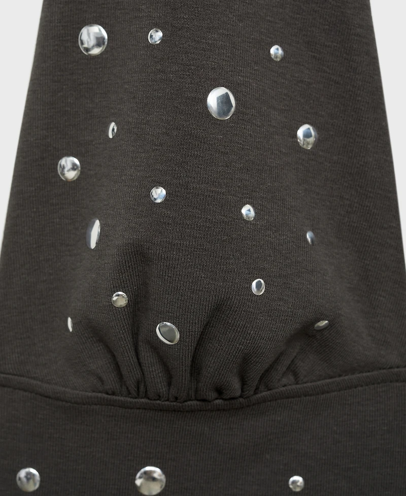 Mango Women's Metallic Appliques Halter Top