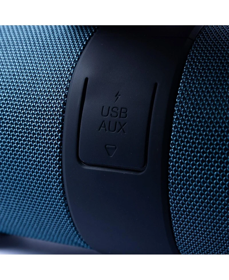 RadioShack 14W Bluetooth Water Resistant Portable Speaker with Fm Radio With Lights 4001768 Blue