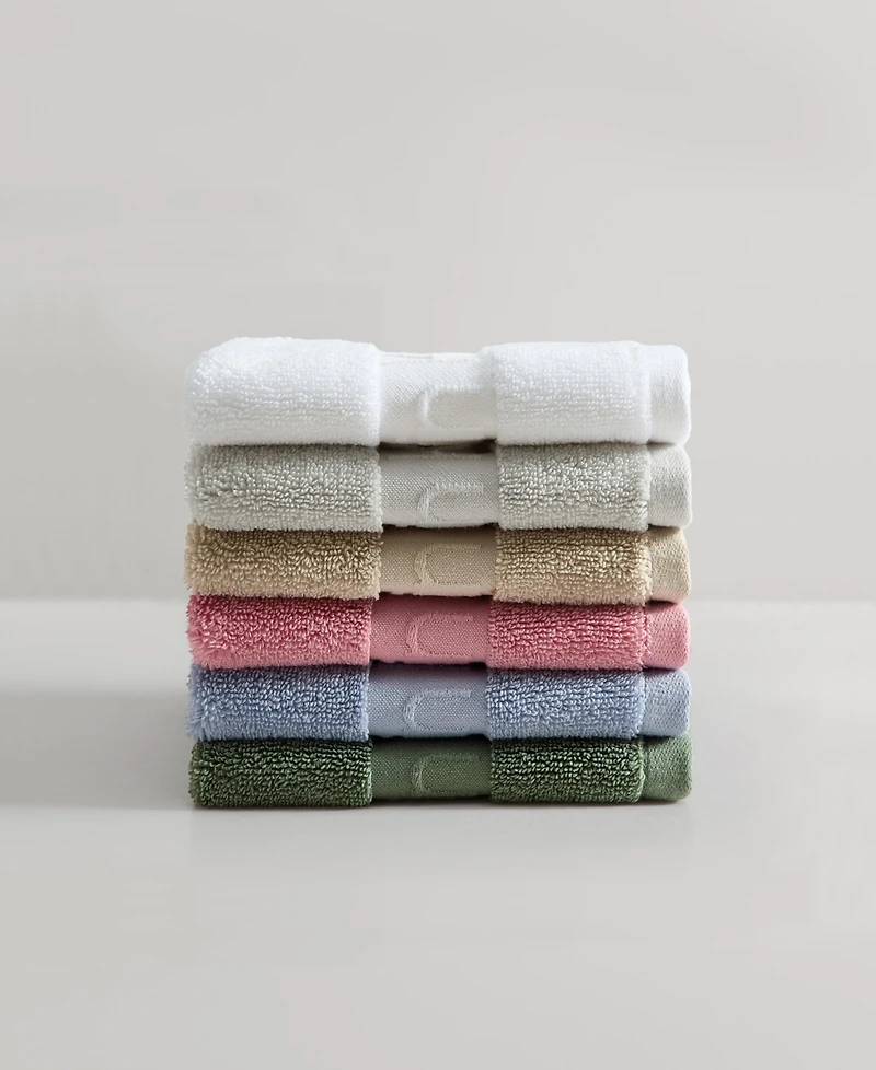 Calvin Klein Iconic Cotton Jacquard Washcloth, 13" x 13"
