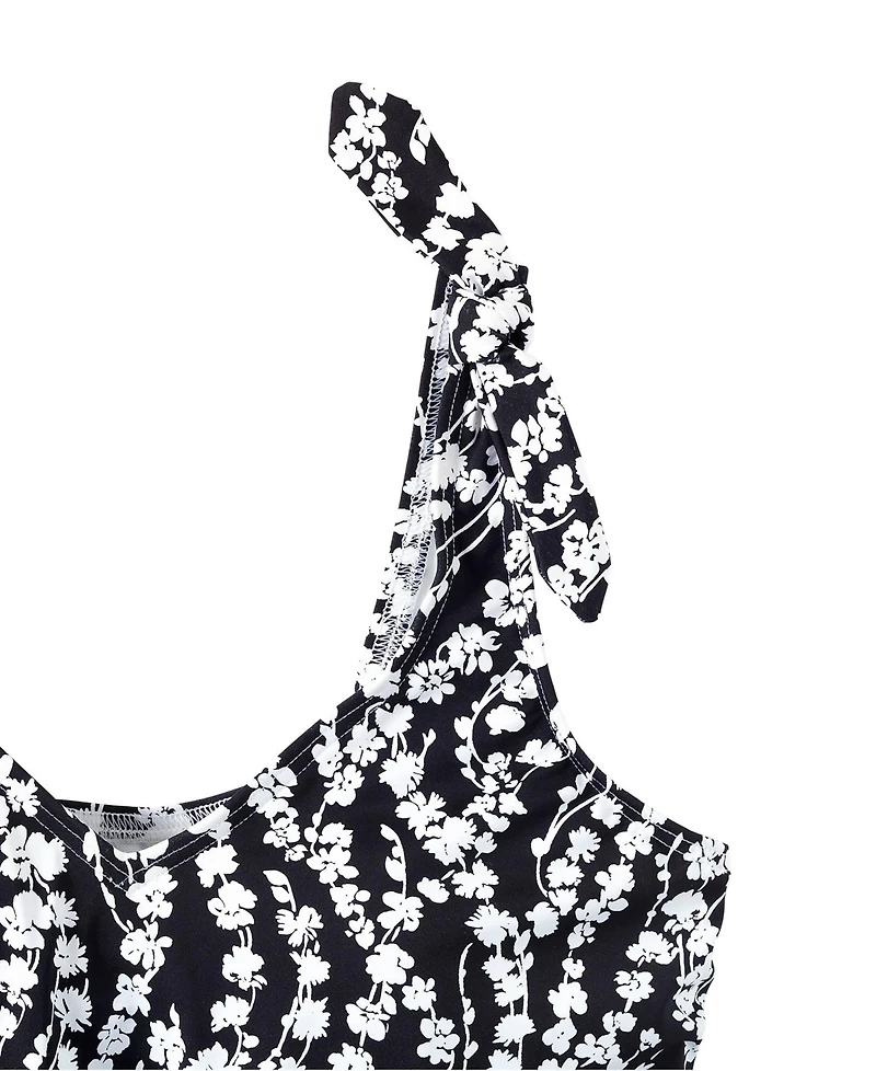 Lands' End Women's Dd-Cup Tie Shoulder Flutter Tankini Top