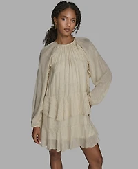 Bcbg Women's Long Sleeve Shift Dress