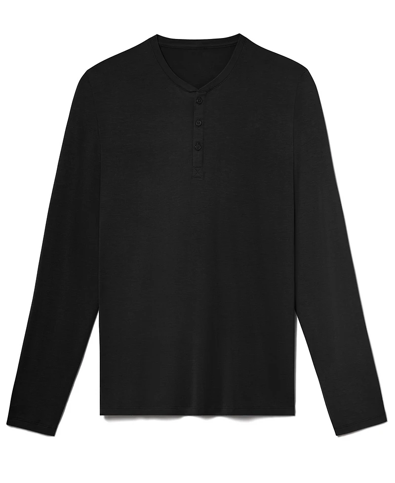 Tommy John Men's Second Skin Long-Sleeve Henley T-Shirt