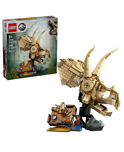 Lego Jurassic World Dinosaur Fossils Triceratops Skull Model Set