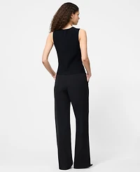 French Connection Women's Ottoman Crinkle Sleeveless Tank Top