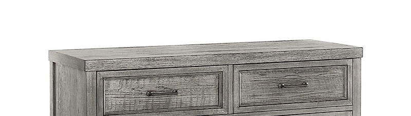 Westwood Design Foundry 6-Drawer Wood Dresser, Brushed Pewter
