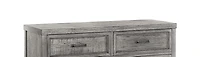 Westwood Design Foundry 6-Drawer Wood Dresser, Brushed Pewter