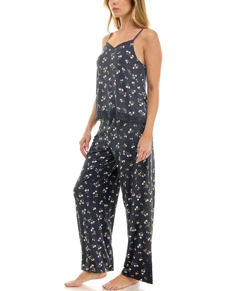 Roudelain Women's 2-Piece Pull On Cami Top and Pants Set