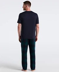 Perry Ellis Portfolio Men's Fleece Buffalo Plaid Pants
