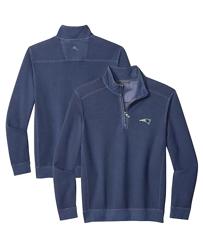 Tommy Bahama Men's Navy New England Patriots Big Tall Montego Bay Half-Zip Pullover Sweatshirt