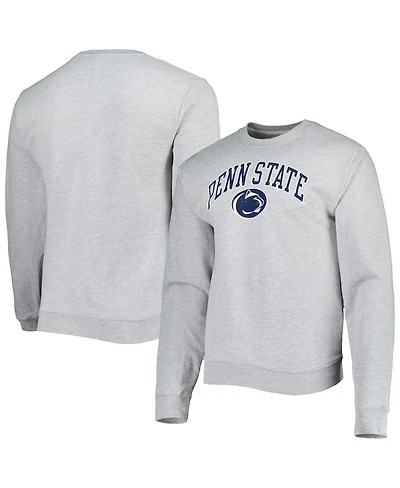 League Collegiate Wear Men's Heather Gray Penn State Nittany Lions 1965 Arch Essential Lightweight Pullover Sweatshirt