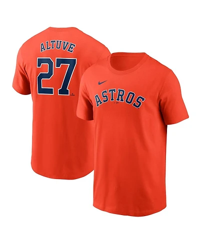 Nike Men's Jose Altuve Orange Houston Astros Fuse Name Number T-Shirt