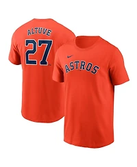 Nike Men's Jose Altuve Orange Houston Astros Fuse Name Number T-Shirt