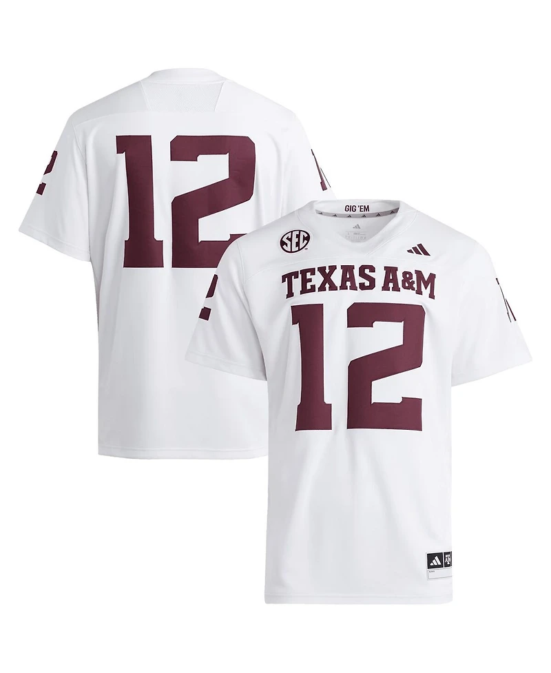 Adidas Men's 12 White Texas A M Aggies Premier Jersey
