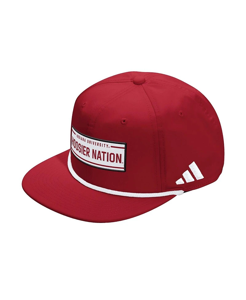 Adidas Men's and Women's Crimson Indiana Hoosiers Locker Room Rope Adjustable Hat