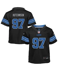 Nike Preschool Aidan Hutchinson Black Detroit Lions Alternate Player Game Jersey