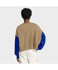 Nike Women's Tan Buffalo Bills Oversized Rewind Pullover Sweatshirt
