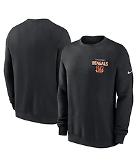 Nike Men's Black Cincinnati Bengals Primetime Club Fleece Pullover Sweatshirt