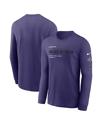Nike Men's Purple Baltimore Ravens Play to Win Essential Long Sleeve T-Shirt