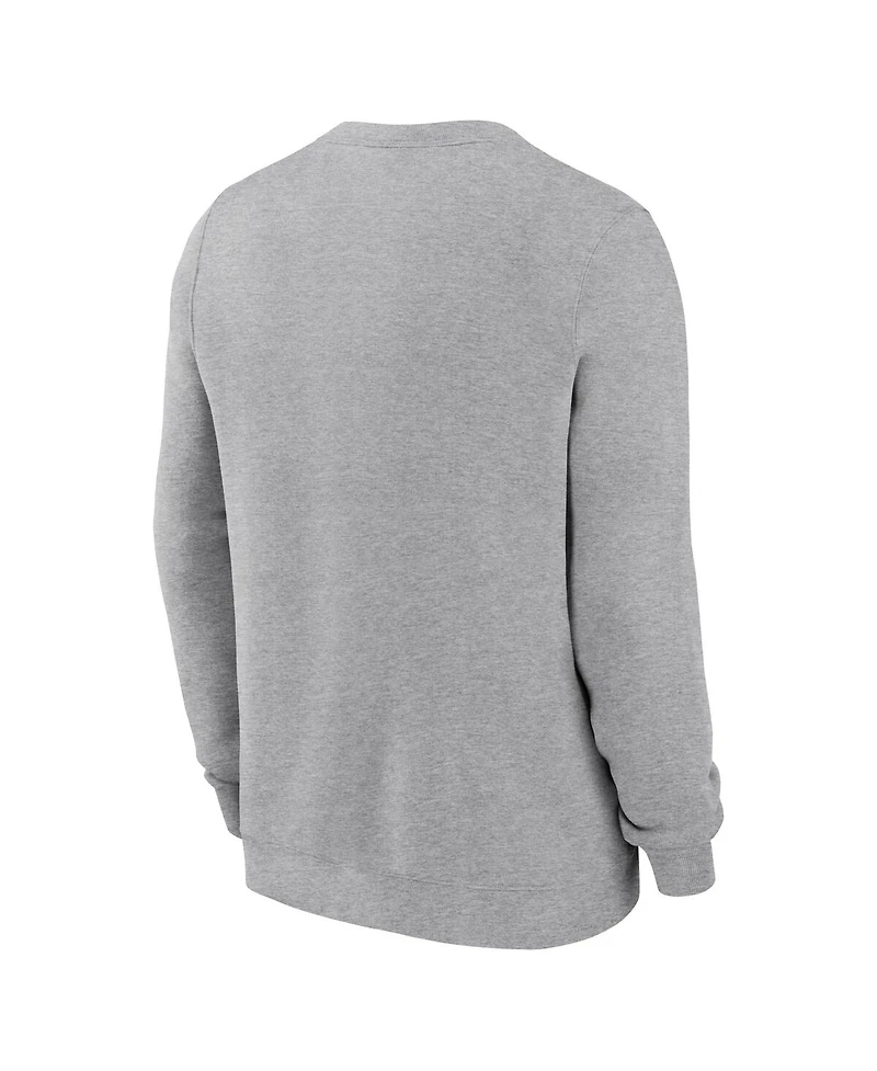 Nike Men's Heather Gray Los Angeles Rams Primetime Club Fleece Pullover Sweatshirt