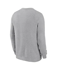 Nike Men's Heather Gray Los Angeles Rams Primetime Club Fleece Pullover Sweatshirt
